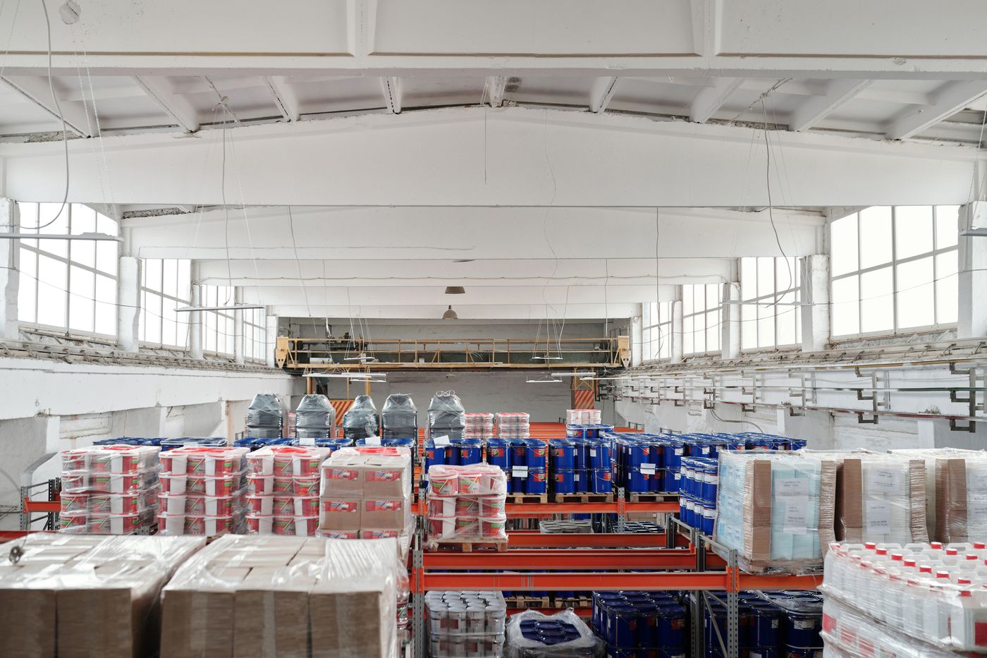 The interior of a commercial warehouse
